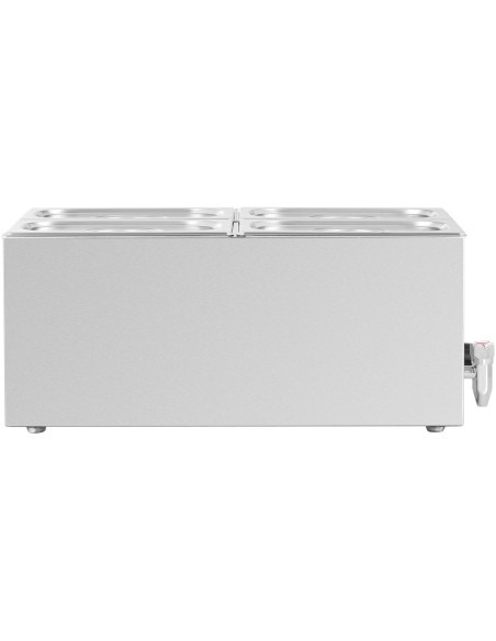 Bain marie elektrinis šildytuvas su čiaupu 4 x GN 1/4 600 W Bain marie elektrinis šildytuvas su čiaupu 4 x GN 1/4 600 W