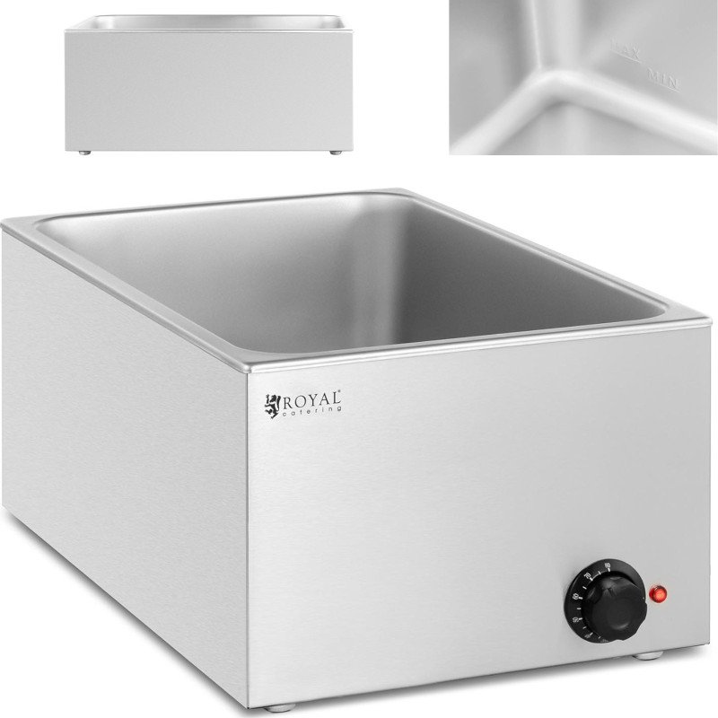 Bain marie elektrinis šildytuvas GN 1/1 konteineriams 640 W Bain marie elektrinis šildytuvas GN 1/1 konteineriams 640 W