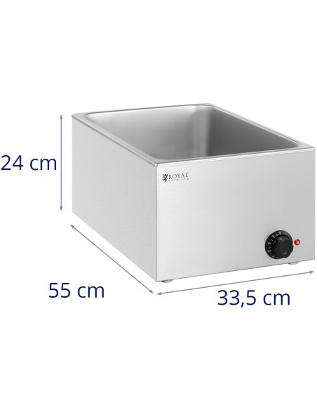 Bain marie elektrinis šildytuvas GN 1/1 konteineriams 640 W Bain marie elektrinis šildytuvas GN 1/1 konteineriams 640 W