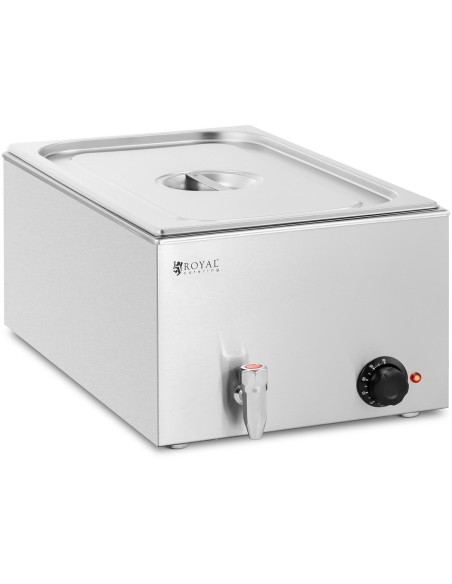 Bain marie elektrinis šildytuvas su čiaupu GN 1/1 640 W