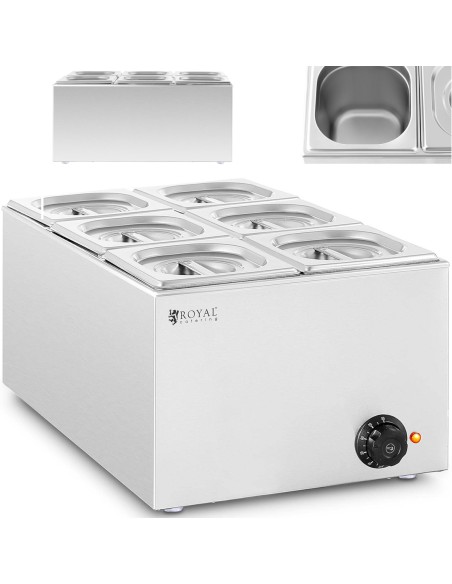 Bain marie elektrinis šildytuvas 6 x GN 1/6 640 W