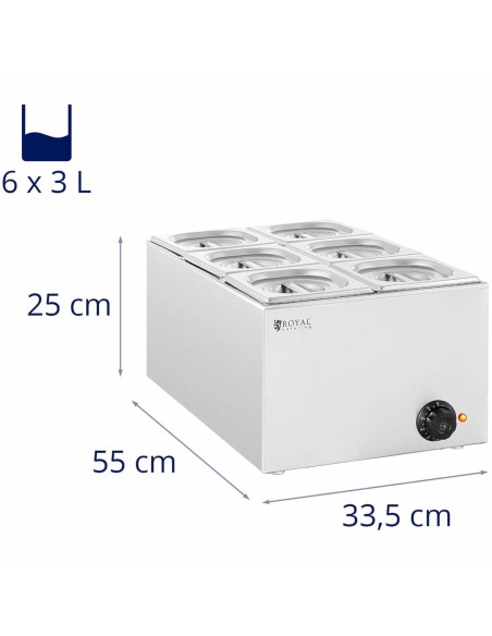 Bain marie elektrinis šildytuvas 6 x GN 1/6 640 W