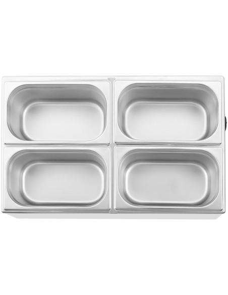 Bain marie elektrinis šildytuvas 4 x GN 1/4 640 W Bain marie elektrinis šildytuvas 4 x GN 1/4 640 W