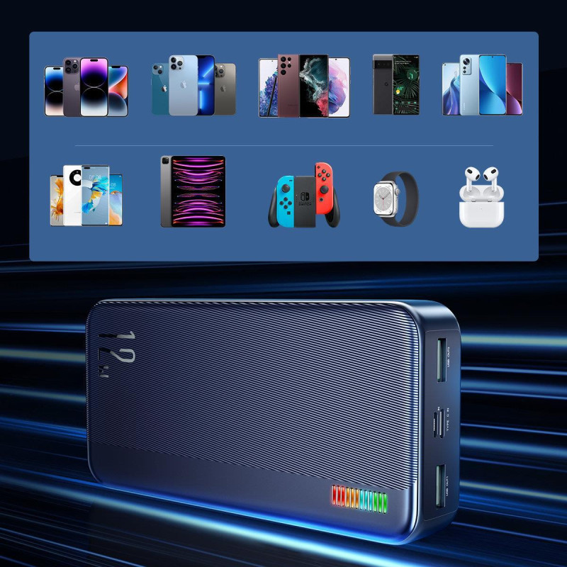 Powerbank 20000mAh Dazzling Series 12W juoda