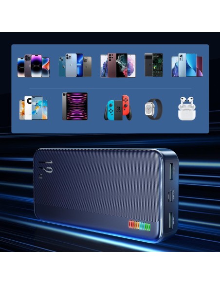 Powerbank 20000mAh Dazzling Series 12W juoda Powerbank 20000mAh Dazzling Series 12W juoda