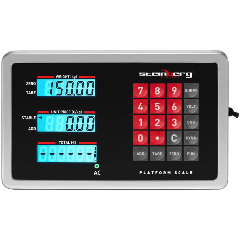 WiFi bevielės platforminės svarstyklės 150 kg / 0,01 g
