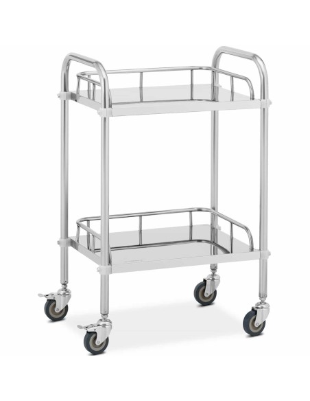Laboratorinis vežimėlis STEEL 2 lentynos 2 rankenos 55 x 39 x 87 cm Laboratorinis vežimėlis STEEL 2 lentynos 2 rankenos 55 x 39 x 87 cm