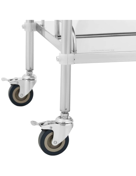 Laboratorinis vežimėlis STEEL 2 lentynos 2 rankenos 55 x 39 x 87 cm Laboratorinis vežimėlis STEEL 2 lentynos 2 rankenos 55 x 39 x 87 cm
