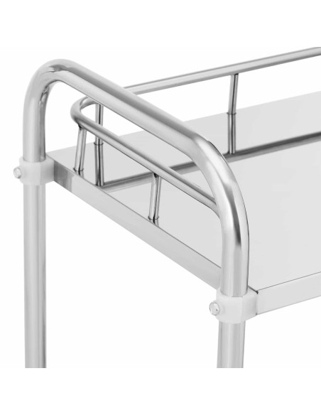 Laboratorinis vežimėlis STEEL 2 lentynos 2 rankenos 55 x 39 x 87 cm Laboratorinis vežimėlis STEEL 2 lentynos 2 rankenos 55 x 39 x 87 cm