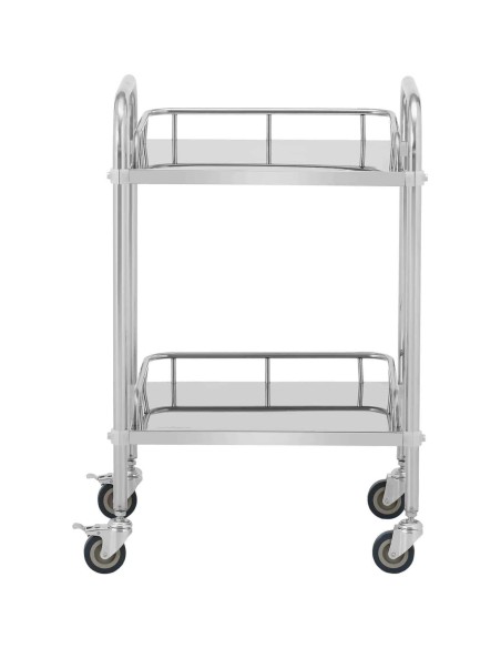 Laboratorinis vežimėlis STEEL 2 lentynos 2 rankenos 55 x 39 x 87 cm Laboratorinis vežimėlis STEEL 2 lentynos 2 rankenos 55 x 39 x 87 cm