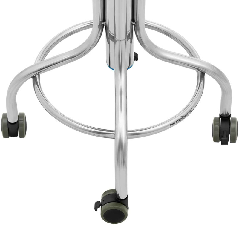 Laboratorinė taburetė iš nerūdijančio plieno 45-60 cm iki 100 kg