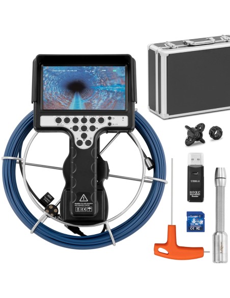 Endoskopinė diagnostinė apžiūros kamera lagamine 12 LED SD 30 m Endoskopinė diagnostinė apžiūros kamera lagamine 12 LED SD 30 m