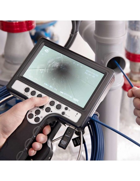 Endoskopinė diagnostinė apžiūros kamera lagamine 12 LED SD 30 m Endoskopinė diagnostinė apžiūros kamera lagamine 12 LED SD 30 m