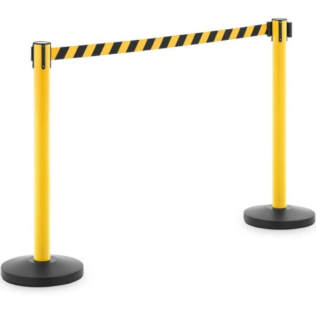 Barjeras su ištraukiama juosta 2 m geltona-juoda - 2 vnt. Barjeras su ištraukiama juosta 2 m geltona-juoda - 2 vnt.