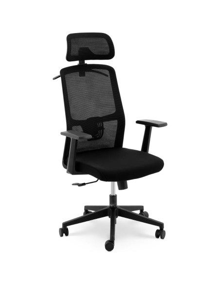 Ergonomiška biuro kėdė su tinkliniu atlošu, galvos atrama ir kabykla, aukštis 47-57 cm Ergonomiška biuro kėdė su tinkliniu atlošu, galvos atrama ir kabykla, aukštis 47-57 cm