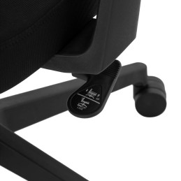 Ergonomiška biuro kėdė su tinkliniu atlošu, galvos atrama ir kabykla, aukštis 47-57 cm