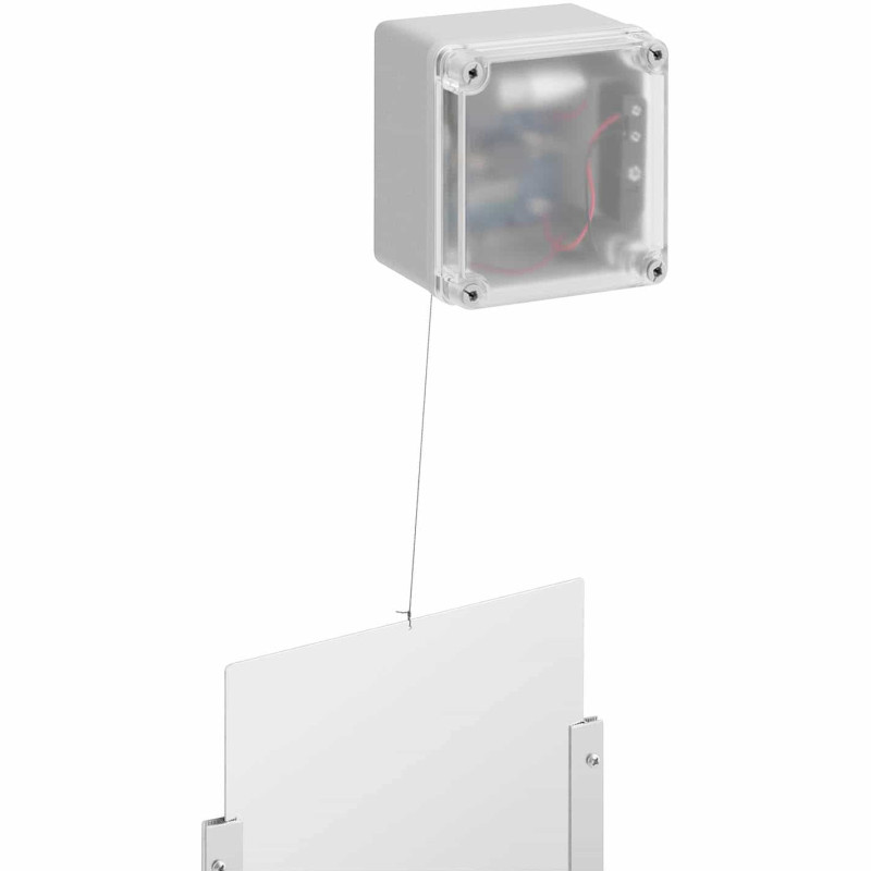 Automatinis vištidės durų atvartas su šviesos jutikliu, akumuliatoriumi ir maitinamas iš tinklo LCD