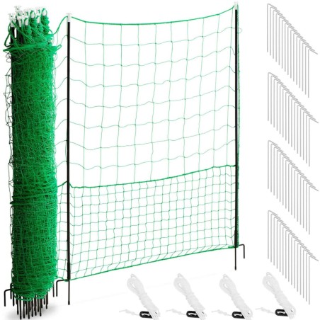Tinklinė veislinė tvora vištoms vištoms 1,25 x 50 m Tinklinė veislinė tvora vištoms vištoms 1,25 x 50 m