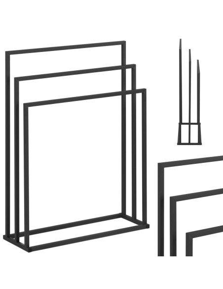 Stovas 3 rankšluosčiams, laisvai pastatomas grindis PLIENAS 65 x 21,5 x 84 cm tamsiai pilka Stovas 3 rankšluosčiams, laisvai pastatomas grindis PLIENAS 65 x 21,5 x 84 cm tamsiai pilka