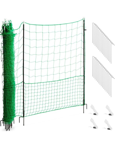 Elektrinė tinklinė tvorelė vištoms vištoms 1,25 x 25 m Elektrinė tinklinė tvorelė vištoms vištoms 1,25 x 25 m