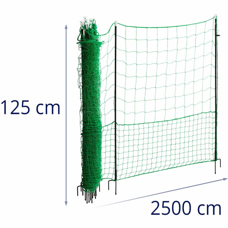Elektrinė tinklinė tvorelė vištoms vištoms 1,25 x 25 m