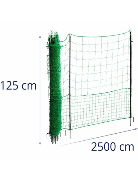 Elektrinė tinklinė tvorelė vištoms vištoms 1,25 x 25 m Elektrinė tinklinė tvorelė vištoms vištoms 1,25 x 25 m