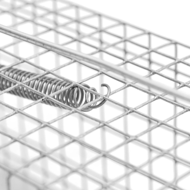 Gyvi gaudyklė žiurkėms, pelėms ir kitiems gyvūnams 27 x 12 x 12 cm, tinklelis 13 x 13 mm