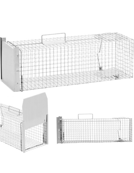 Gyvi spąstai kiaunėlėms, žiurkėms ir kitiems gyvūnams 82 x 26 x 26 cm, tinklelis 25 x 25 mm Gyvi spąstai kiaunėlėms, žiurkėms ir kitiems gyvūnams 82 x 26 x 26 cm, tinklelis 25 x 25 mm