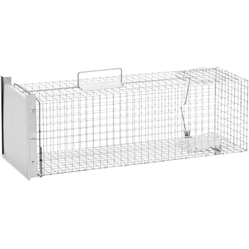 Gyvi spąstai kiaunėlėms, žiurkėms ir kitiems gyvūnams 82 x 26 x 26 cm, tinklelis 25 x 25 mm