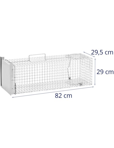 Gyvi spąstai kiaunėlėms, žiurkėms ir kitiems gyvūnams 82 x 26 x 26 cm, tinklelis 25 x 25 mm Gyvi spąstai kiaunėlėms, žiurkėms ir kitiems gyvūnams 82 x 26 x 26 cm, tinklelis 25 x 25 mm