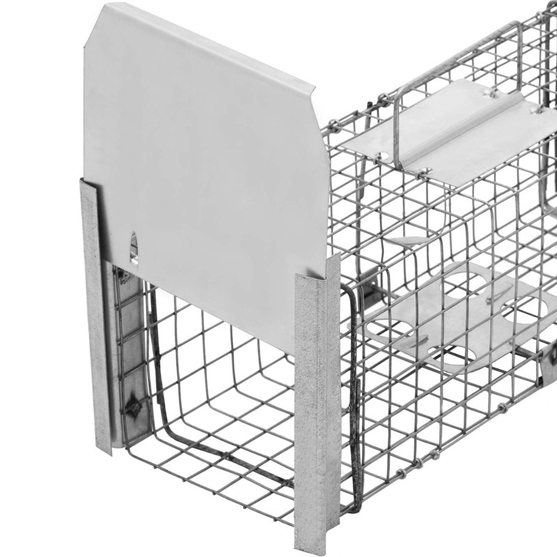 Gyvi spąstai kiaunėlėms žiurkėms gyvūnams dvipusiai 50 x 19 x 20 cm tinklelis 25 x 25 mm