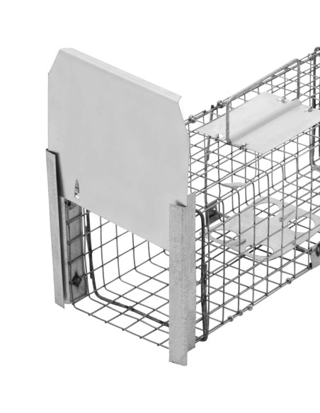 Gyvi spąstai kiaunėlėms žiurkėms gyvūnams dvipusiai 50 x 19 x 20 cm tinklelis 25 x 25 mm Gyvi spąstai kiaunėlėms žiurkėms gyvūnams dvipusiai 50 x 19 x 20 cm tinklelis 25 x 25 mm