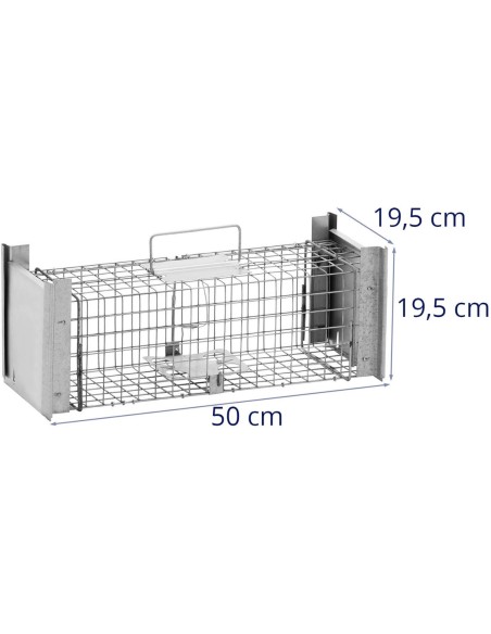 Gyvi spąstai kiaunėlėms žiurkėms gyvūnams dvipusiai 50 x 19 x 20 cm tinklelis 25 x 25 mm Gyvi spąstai kiaunėlėms žiurkėms gyvūnams dvipusiai 50 x 19 x 20 cm tinklelis 25 x 25 mm