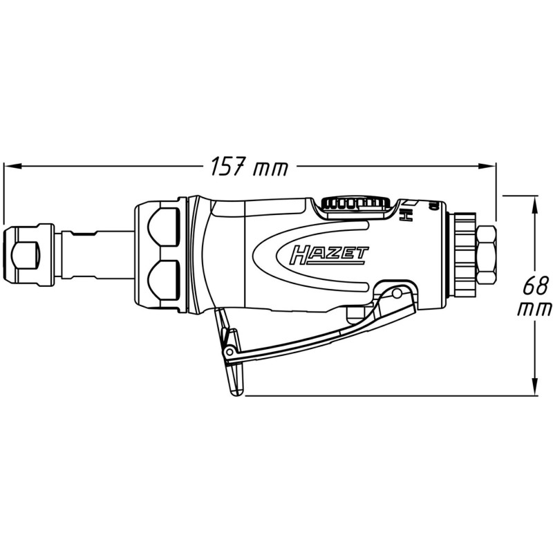 Oro tiesus malūnėlis 74 l/min 25000 aps./min 1/4'' Hazet