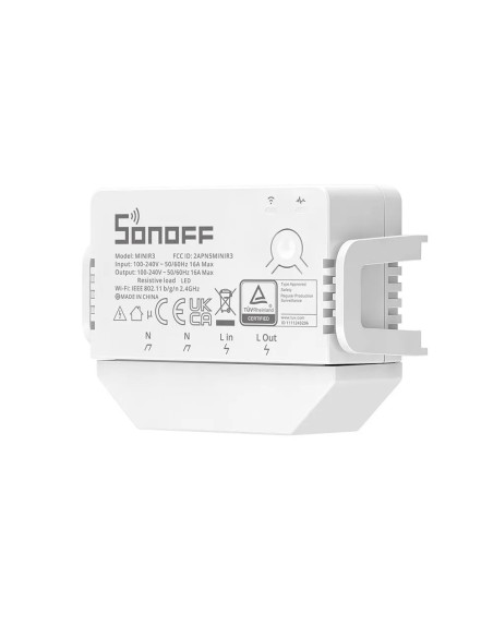 MINIR3 baltas WiFi įleidžiamas srovės jungiklis MINIR3 baltas WiFi įleidžiamas srovės jungiklis