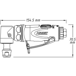 Oro kampinis šlifuoklis 74 L/min 20000 RPM 1/4'' Hazet