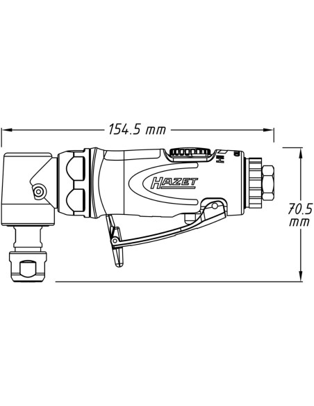 Oro kampinis šlifuoklis 74 L/min 20000 RPM 1/4'' Hazet Oro kampinis šlifuoklis 74 L/min 20000 RPM 1/4'' Hazet