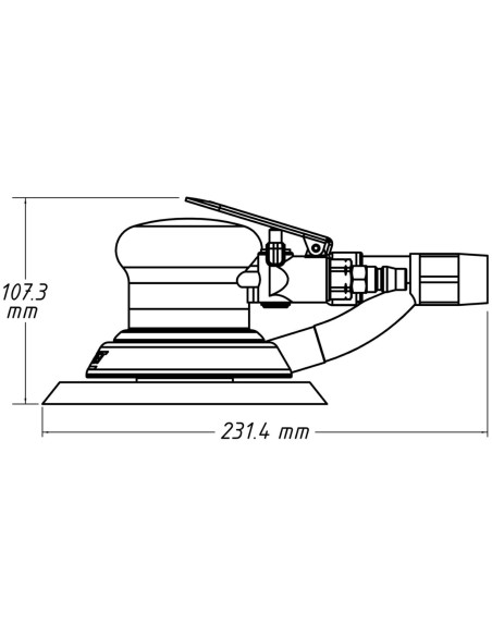 Pneumatinis ekscentrinis šlifuoklis sk. 150 mm 12000 aps./min Hazet Pneumatinis ekscentrinis šlifuoklis sk. 150 mm 12000 aps./min Hazet