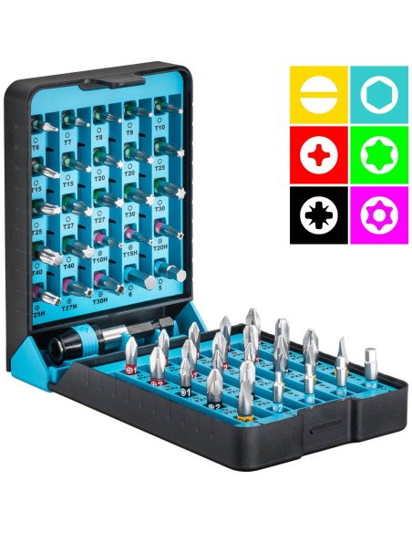 6,3 mm 1/4'' šešiakampių lizdų antgalių rinkinys - 37 vnt Hazet