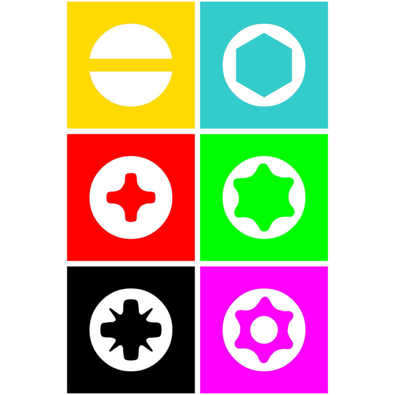 6,3 mm 1/4'' šešiakampių lizdų antgalių rinkinys - 37 vnt Hazet