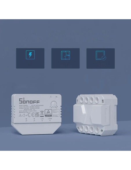 MINIR3 baltas WiFi įleidžiamas srovės jungiklis MINIR3 baltas WiFi įleidžiamas srovės jungiklis