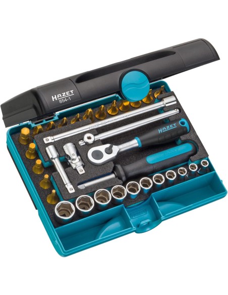 Lizdinių raktų rinkinio lizdai dėkle su 1/4'' reketu - 34 vnt Hazet Lizdinių raktų rinkinio lizdai dėkle su 1/4'' reketu - 34 vnt Hazet