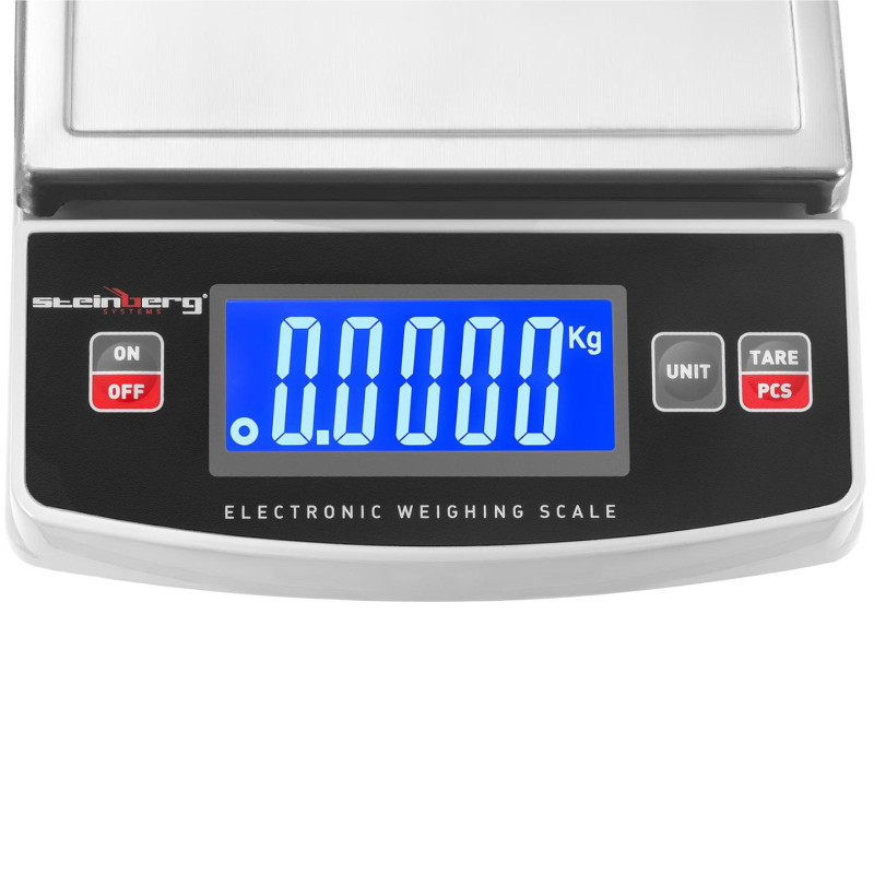 Virtuvinės stalo svarstyklės su vienetų skaičiavimu LCD 1500 / 0,2 g