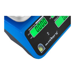 LCD parduotuvės svarstyklės 34 x 24 cm 40 kg / 2 g mėlyna