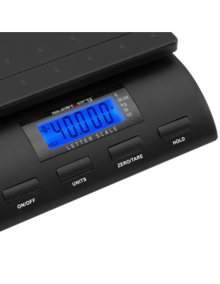 Pašto svarstyklės laiškų siuntiniams LCD 18 x 22 cm 40 kg / 5 g Pašto svarstyklės laiškų siuntiniams LCD 18 x 22 cm 40 kg / 5 g
