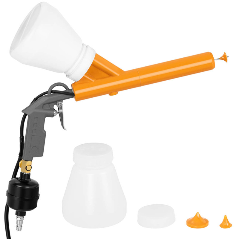 Miltelinio dažymo pistoletas su įtampos reguliavimu - KOMPLEKTAS