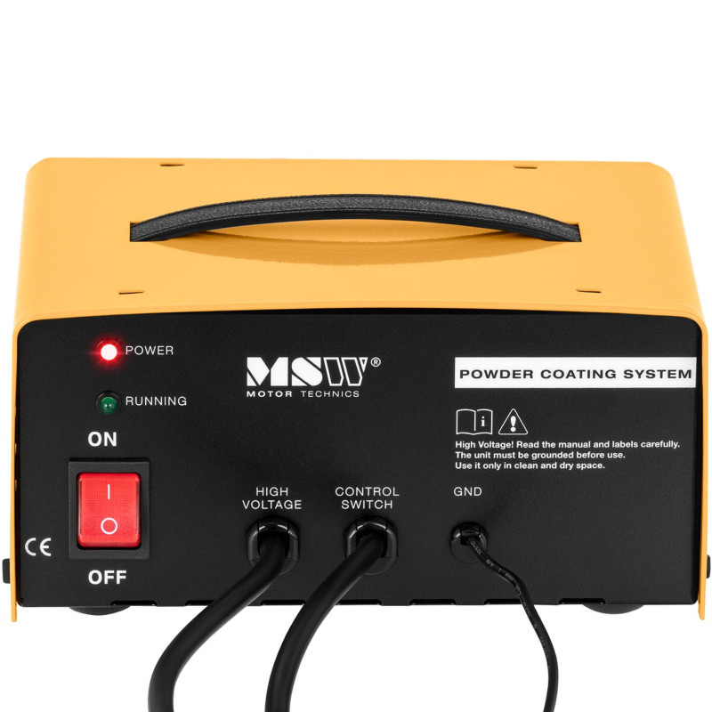 Miltelinio dažymo pistoletas su įtampos reguliavimu - KOMPLEKTAS