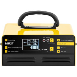 Automobilinis įkroviklis akumuliatoriaus įkroviklis LCD 12/24 V 10/6 A