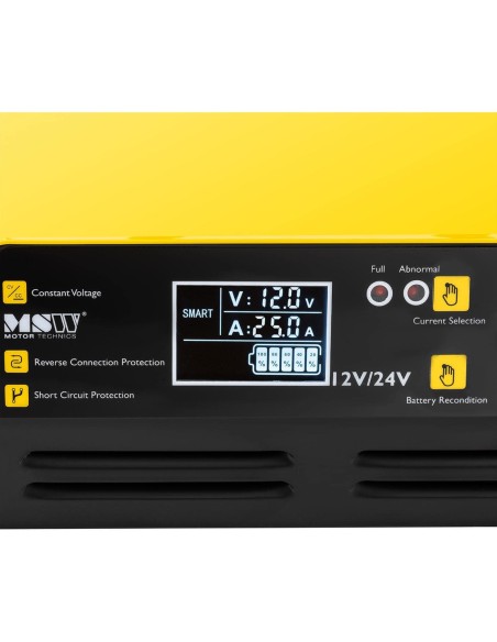 Automobilinis įkroviklis LCD akumuliatoriaus įkroviklis 12/24 V 15/25 A Automobilinis įkroviklis LCD akumuliatoriaus įkroviklis 12/24 V 15/25 A