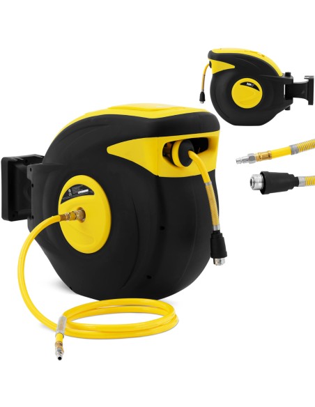 Žarna Pneumatinė slėgio žarna ant ritės, automatinis būgnas 18 bar 30 m + 2 m Žarna Pneumatinė slėgio žarna ant ritės, automatinis būgnas 18 bar 30 m + 2 m